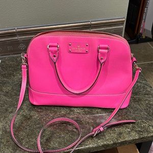 ♠️ Kate Spade Medium Satchel Crossbody Bag. Beautiful Bright Pink Color! 💗